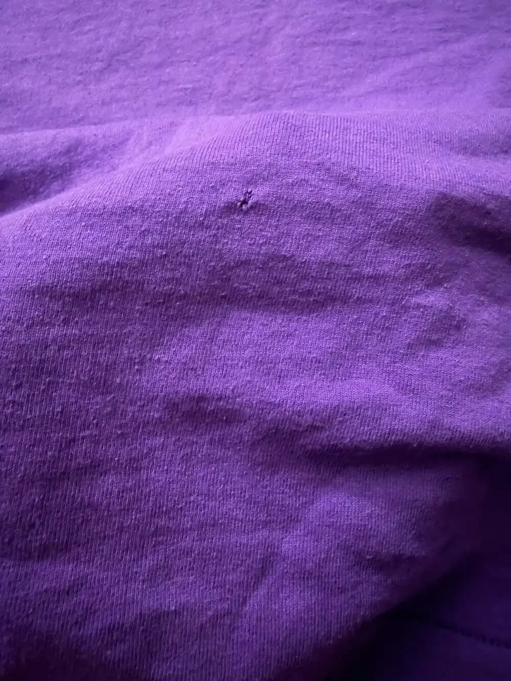 Vintage 90s Fruit of the Loom Best Blank Purple T-Shirt Size M USA Made